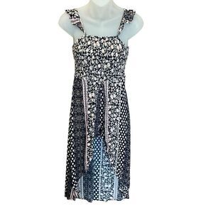 Art Class Black Floral Handkerchief Hem Maxi Skort Dress Sleeveless Girls XL